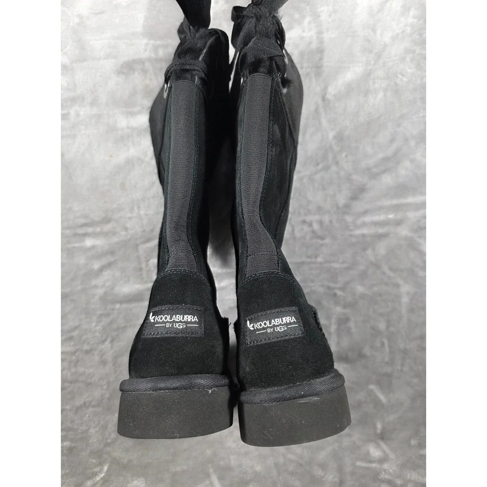 Koolaburra by UGG Andrah Tall Boots Women Size‎ 7 Black Suede 1105791
